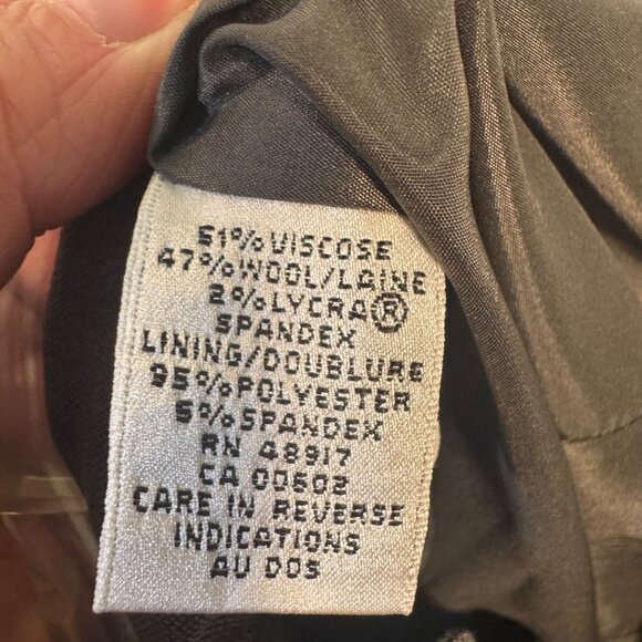 Calvin Klein Womens Grey Blazer Jacket Size 14W Viscose/Wool Blend - Picture 7 of 8